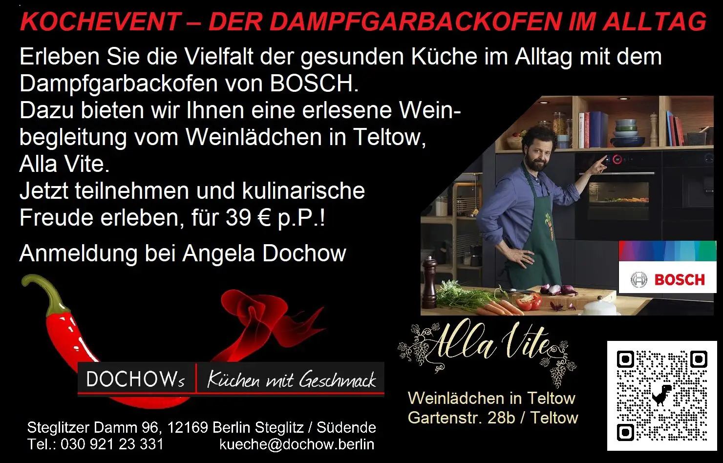 Informationsbild zum Kochevent bei Dochows Küchen mit Geschmack